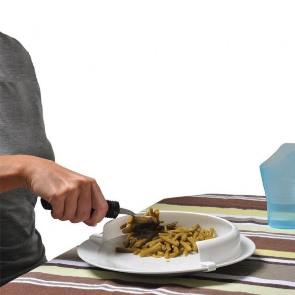 Rebord d'assiette incurvé
