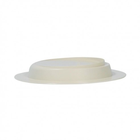 Assiette à rebord ultra-résistante Ergo - Identités blanche