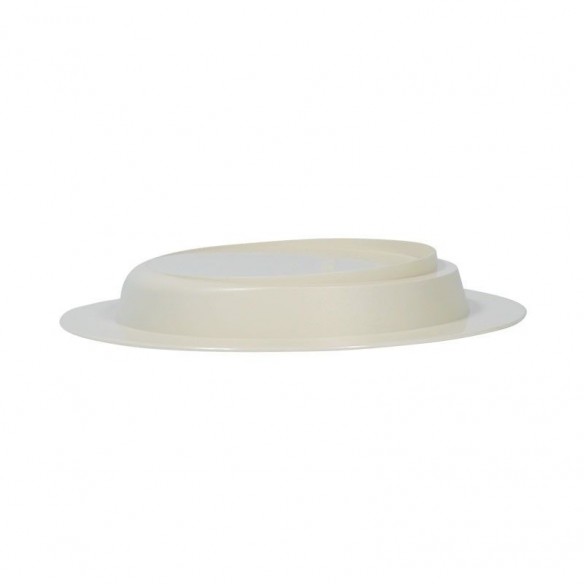 Assiette à rebord ultra-résistante Ergo - Identités blanche Assiette à rebord ultra-résistante Ergo - Identités blanche