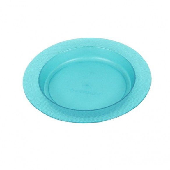 Assiette à rebord ultra-résistante Ergo - Identités bleue Assiette à rebord ultra-résistante Ergo - Identités bleue