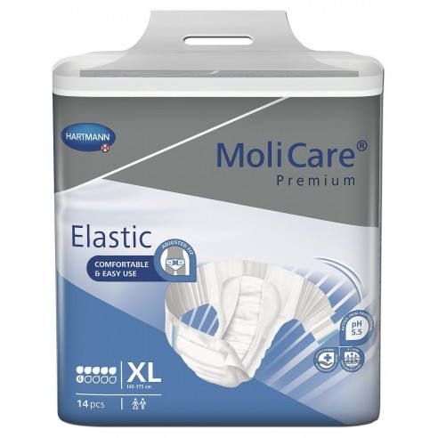Molicare Premium Elastic Extra Large 6 Gouttes - Hartmann : Change complet pour incontinence urinaire et/ou fécale modérée.