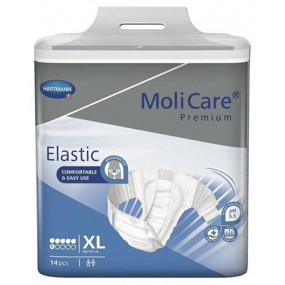 Molicare Premium Elastic Extra Large 6 Gouttes - Hartmann : Change complet pour incontinence urinaire et/ou fécale modérée.