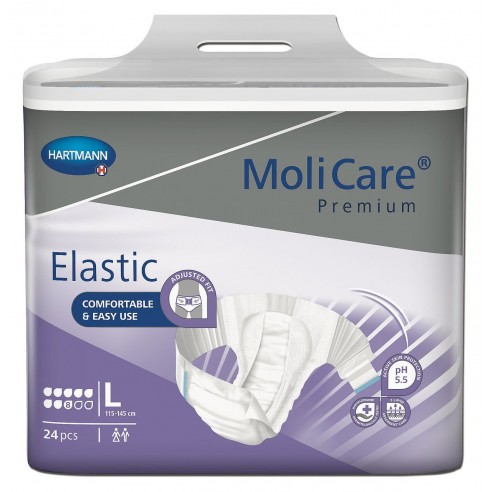 Change complet pour incontinence sévère, urinaire et/ou fécale Hartmann - Molicare Premium Elastic Large 8 Gouttes