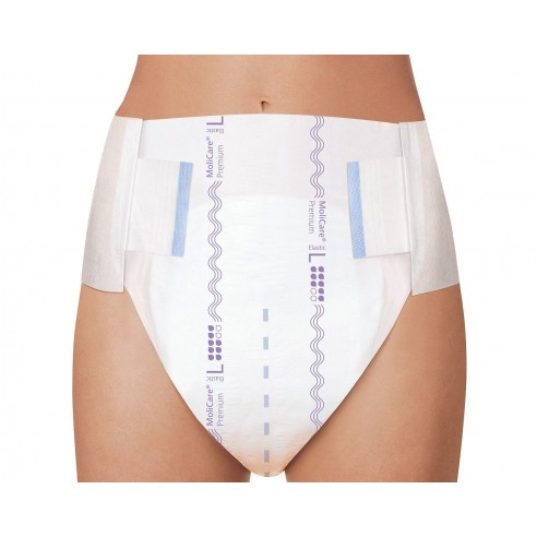 Change complet pour incontinence sévère, urinaire et/ou fécale Hartmann - Molicare Premium Elastic Large 8 Gouttes
