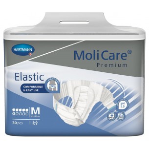 Molicare Premium Elastic Medium 6 Gouttes - Hartmann : Change complet pour incontinence urinaire et/ou fécale modérée.