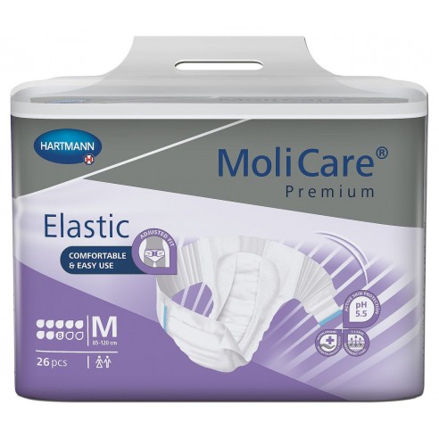 Change complet pour incontinence sévère, urinaire et/ou fécale Hartmann - Molicare Premium Elastic Medium 8 Gouttes