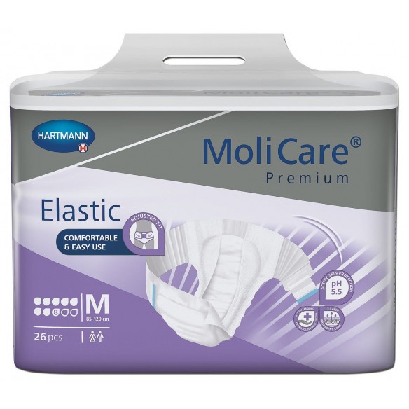 Change complet pour incontinence sévère, urinaire et/ou fécale Hartmann - Molicare Premium Elastic Medium 8 Gouttes
