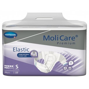 Change complet pour incontinence sévère, urinaire et/ou fécale Hartmann - Molicare Premium Elastic Small 8 Gouttes
