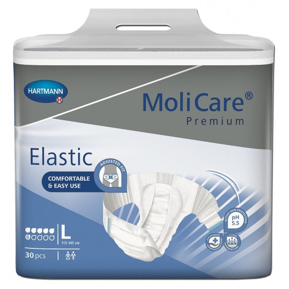 Molicare Premium Elastic Large 6 Gouttes - Hartmann : Change complet pour incontinence urinaire et/ou fécale modérée.