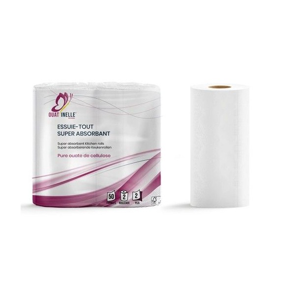 Essuie-tout ménager gaufré, pack de 40 rouleaux - Global Hygiène Ouatinelle