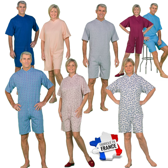 Combi-Grenouillère Unisexe d’Été CAZ Jambes et Manches Courtes | Adam Orthopédie & Matériel Médical