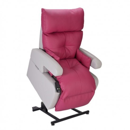 Fauteuil releveur 1 moteur framboise moelleux, modulable et évolutif Cocoon - Innov'SA