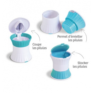 Coupe-comprimés 3 en 1 Ergo Color 2