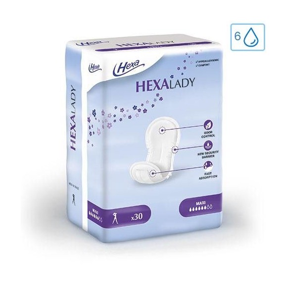 Protection pour femme HEXALady Maxi 6 gouttes - Hexa