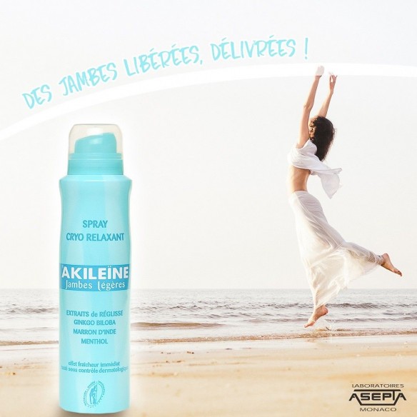 Spray Cryo Relaxant Jambes Légères Akileïne | Adam Orthopédie & Matériel Médical