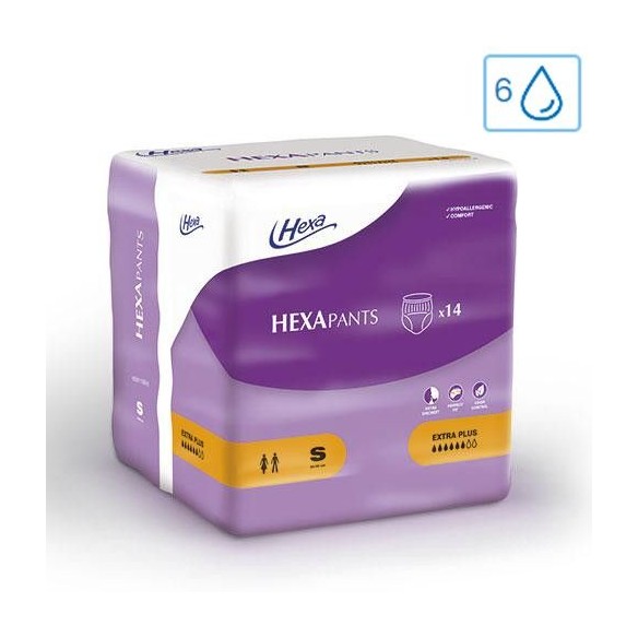 Couche-culotte HEXAPants Extra Plus 6 gouttes Taille S - HEXA | ADAM Orthopédie & Matériel Médical