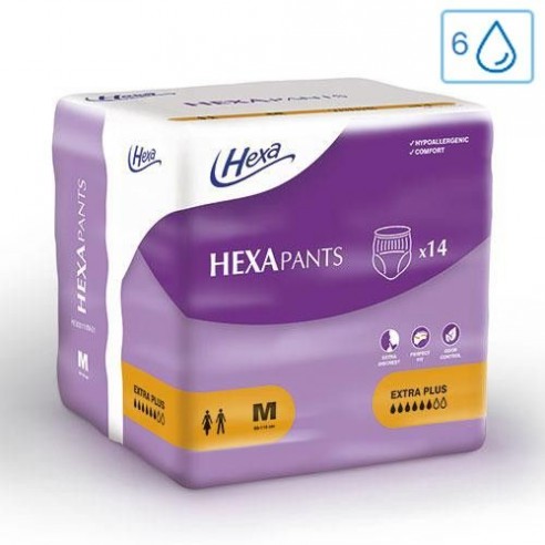 Couche-culotte HEXAPants Extra Plus 6 gouttes Taille M - HEXA | ADAM Orthopédie & Matériel Médical