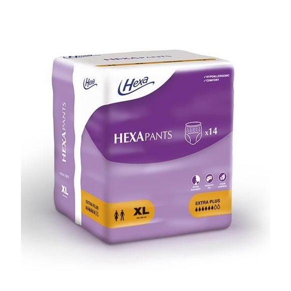 Couche-culotte HEXAPants Extra Plus 6 gouttes Taille XL - HEXA | ADAM Orthopédie & Matériel Médical Couche-culotte HEXAPants Extra Plus 6 gouttes Taille XL - HEXA | ADAM Orthopédie & Matériel Médical