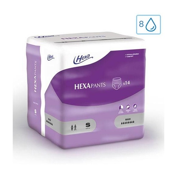 Couche-culotte HEXAPants Maxi 8 gouttes Taille S - HEXA | ADAM Orthopédie & Matériel Médical