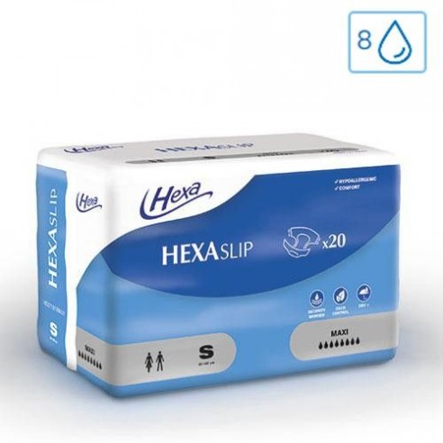 Change complet HEXASlip Maxi 8 gouttes taille S - Hexa | ADAM Orthopédie & Matériel Médical