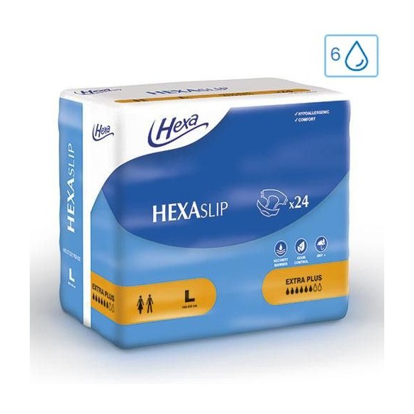 Change complet HEXASlip Extra Plus 6 gouttes taille L - Hexa | ADAM Orthopédie & Matériel Médical