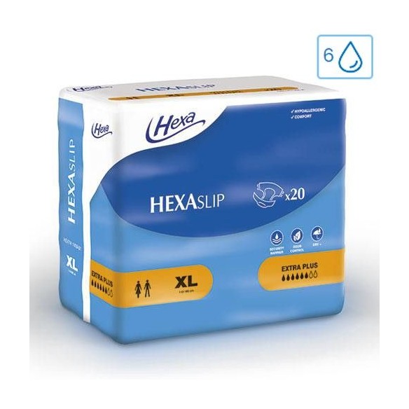 Change complet HEXASlip Extra Plus 6 gouttes taille XL - Hexa | ADAM Orthopédie & Matériel Médical