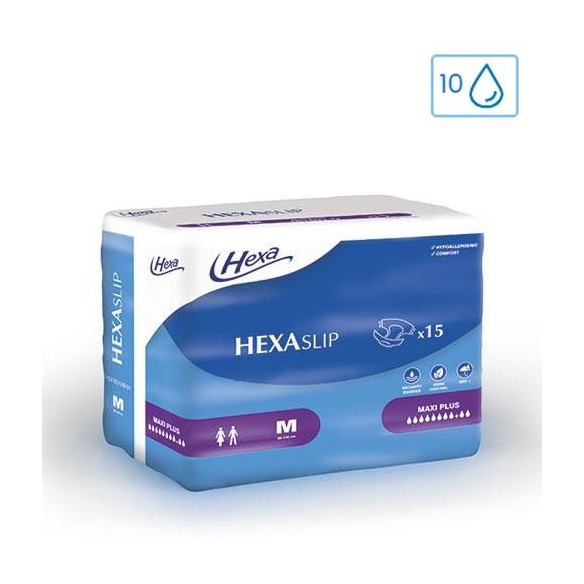 Change complet HEXASlip Maxi Plus 10 gouttes taille M - Hexa | ADAM Orthopédie & Matériel Médical