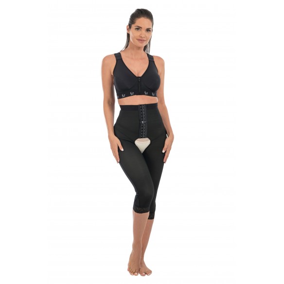 Lipo-Panty Élégance Coolmax taille, coupé mollets avec trous recouverts EC/001-BBL - Médical Z