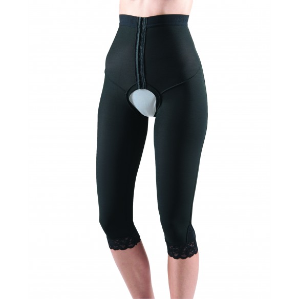 Lipo-Panty Élégance Coolmax taille, coupé mollets avec trous recouverts EC/001-BBL - Médical Z
