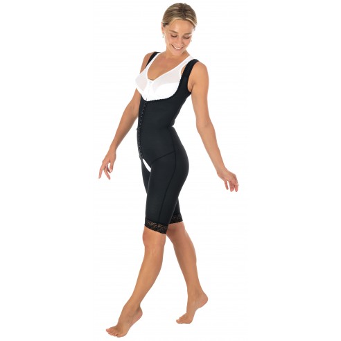 Short lipo-panty® Elégance Coolmax® Haut Dos coupé genoux avec trous recouverts