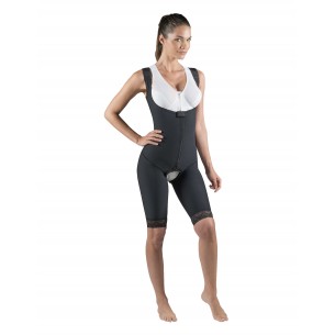Short lipo-panty® Elégance Coolmax® Haut Dos coupé genoux avec trous recouverts