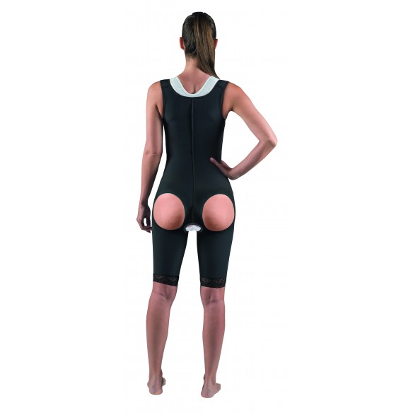Short Lipo-Panty Élégance Coolmax haut, coupé genoux avec trous EC/034-HOL - Médical Z