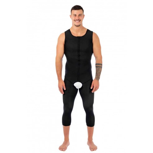 Combiné Homme Dos haut, coupé mollets fermeture Zip, avec trous EC/043-HOL - Médical Z