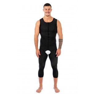 Combiné Homme Dos haut, coupé mollet fermeture Zip, avec trous recouverts EC/043-BBL - Médical Z