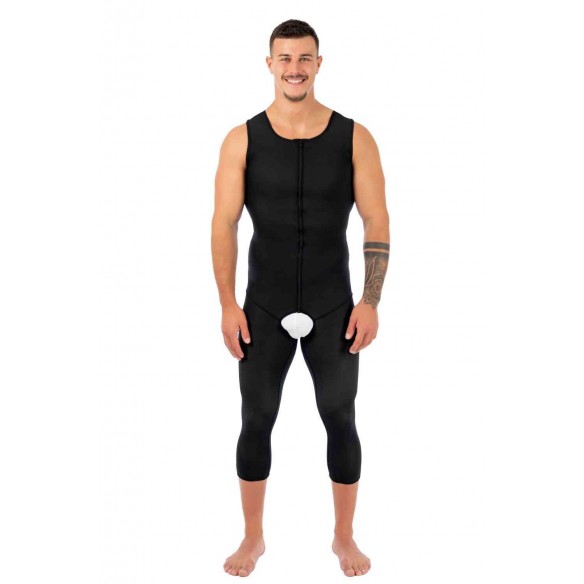 Combiné Homme Dos haut, coupé mollet fermeture Zip, avec trous recouverts EC/043-BBL - Médical Z