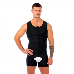 Combiné Homme Dos haut, coupé cuisses fermeture Zip, avec trous EC/037-HOL - Médical Z
