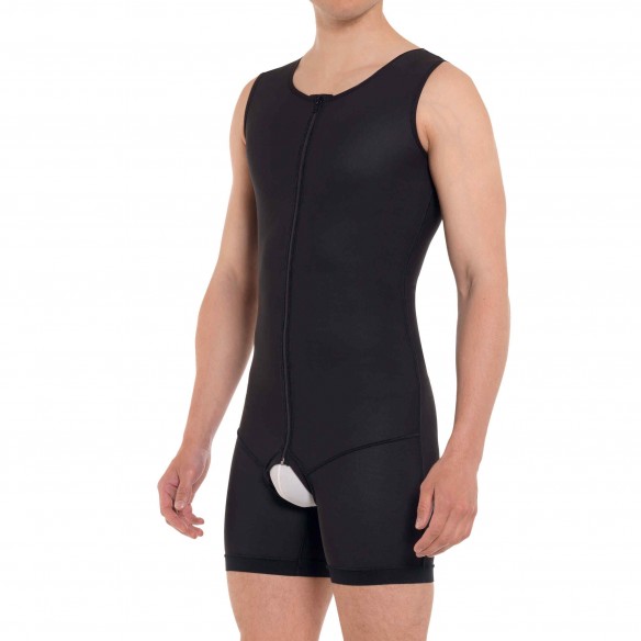 Combiné Homme Dos haut, coupé cuisses fermeture Zip, avec trous EC/037-HOL - Médical Z