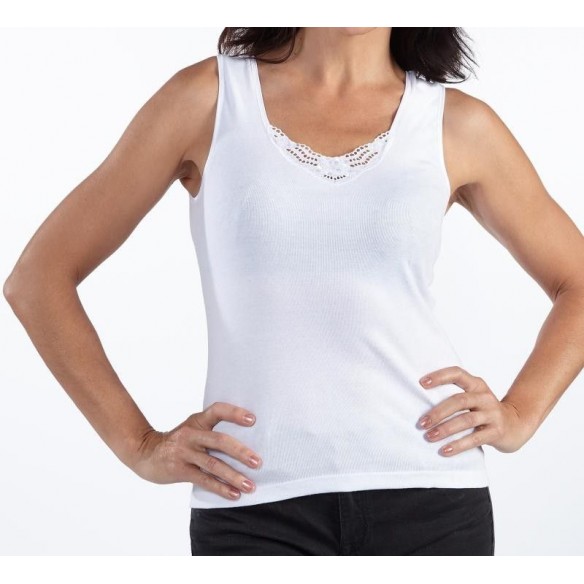 Débardeur dentelle femme sans couture