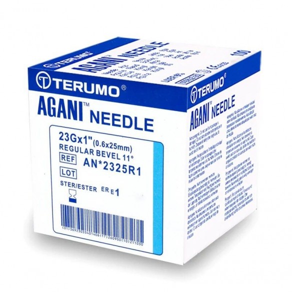 Aiguille Hypodermique stérile à usage unique Bleue 23G x 25 mm - Terumo | ADAM Orthopédie & Matériel Médical