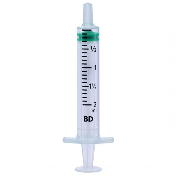 Seringue 3 pieces Emerald 2 ml cone centré sans aiguille - Becton Dickinson | ADAM Orthopédie & Matériel Médical