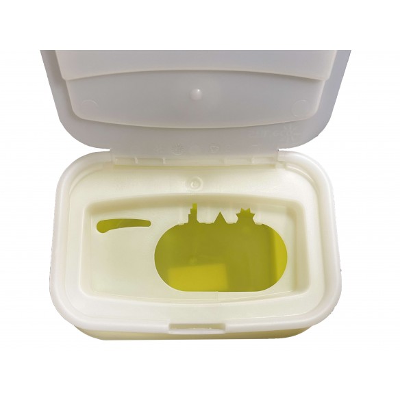Collecteur médical DASRI 1,8 Litres pour aiguilles et déchets d'activités de soins | ADAM Orthopédie & Matériel Médical
