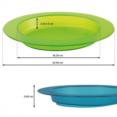 Assiette ultra-résistante Ergo