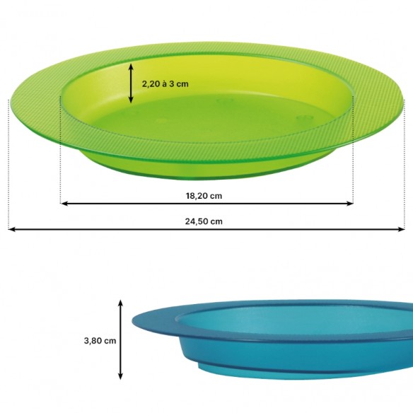 Assiette ultra-résistante Ergo