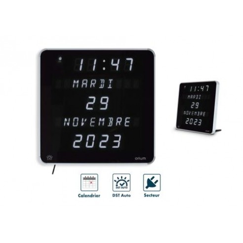 Horloge Ephéméris Blanche DST : Horloge digitale complète