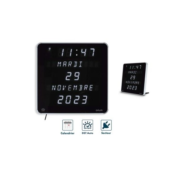 Horloge Ephéméris Blanche DST : Horloge digitale complète