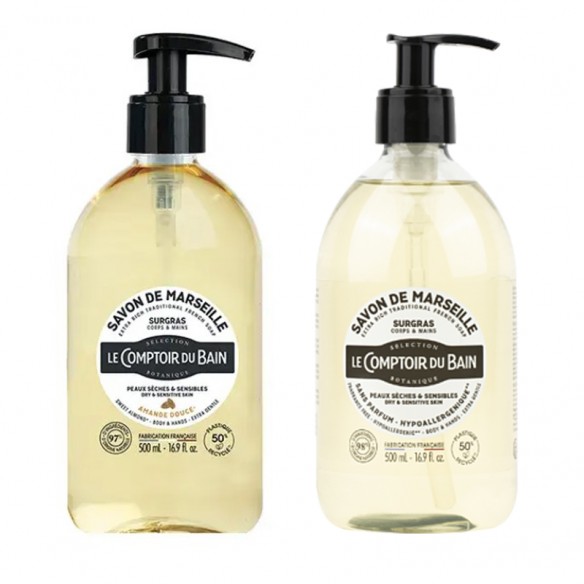 Savon Surgras traditionnel de Marseille liquide 500 mL - Le Comptoir du Bain | ADAM Orthopédie & Matériel Médical