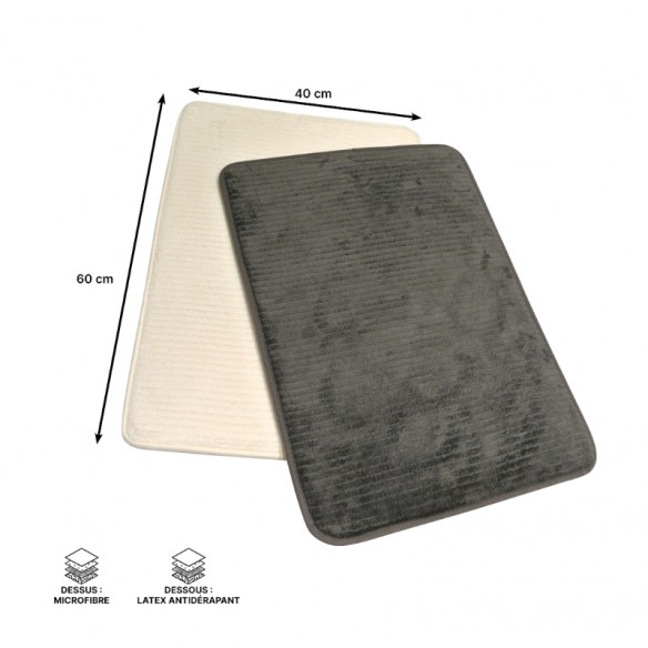 dimensions Tapis de sortie de bain et douche antidérapant à mémoire de forme Secure Soft | ADAM Orthopédie & Matériel Médical dimensions Tapis de sortie de bain et douche antidérapant à mémoire de forme Secure Soft | ADAM Orthopédie & Matériel Médical