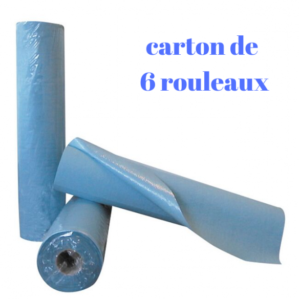 Draps d'examen plastifié bleu