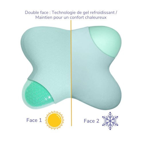 Oreiller Papillon Ergonomique Rafraîchissant MULTI-POSITIONS | ADAM Orthopédie et Matériel Médical