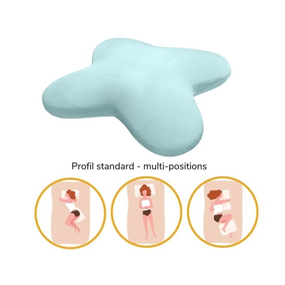 Oreiller Papillon Ergonomique Rafraîchissant MULTI-POSITIONS | ADAM Orthopédie et Matériel Médical